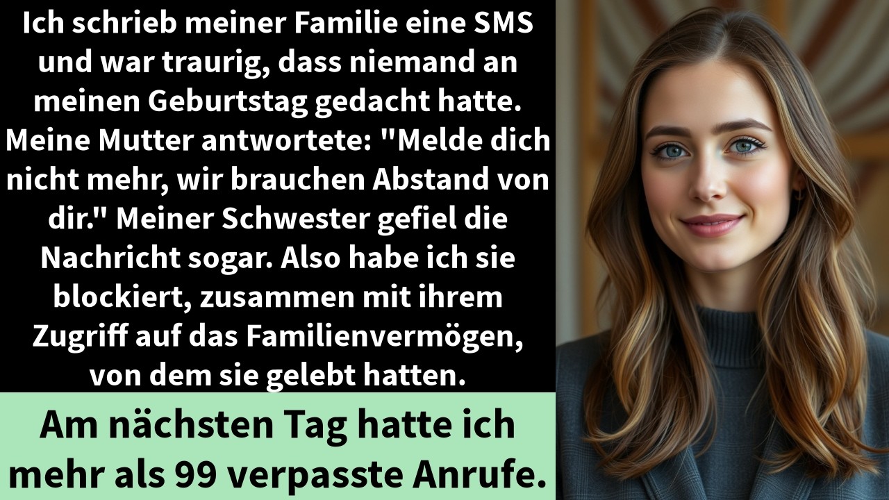 Ich schrieb meiner Familie eine SMS und war traurig, dass niemand an meinen Geburtstag gedacht hatte