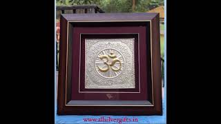 999 Pure Silver Isvara 'AUM' Frame by Krysaliis Solid Silver.