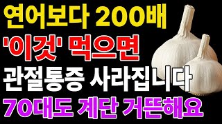 아침 공복에 '이것' 한 스푼! 무릎 통증이 사라집니다. 무릎 연골 재생하는 식탁의 비밀 의외의 3위~1위 음식 공개 #무릎통증 #관절염음식 #마늘효능
