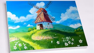 How to Draw Landscape acrylic painting | Beautiful Landscape pictures acrylic painting by Draw so cute 372 views 8 days ago 29 minutes