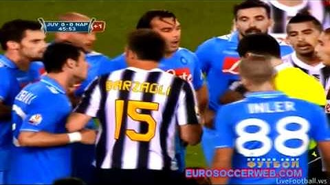 Del Piero and Pirlo tackled by Napoli