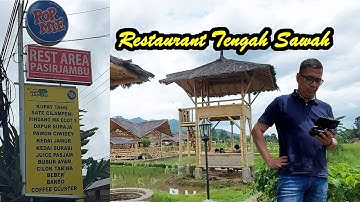 Rest Area Pasir Jambu Ciwidey, tempat ideal istirahat disaung tengah sawah