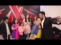 تامر حسنى يحتفل مع حمزة لبيض الفائز بجائزة The Voice Kids 2018 