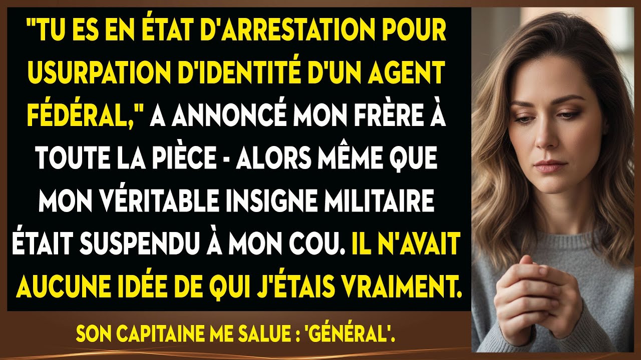 Mon Frère, Le Chef De La Police, M'arrête Au Dîner. Son Capitaine Me Salue : 'Général'.