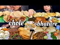 Asmr eating spicy chole bhature with achar