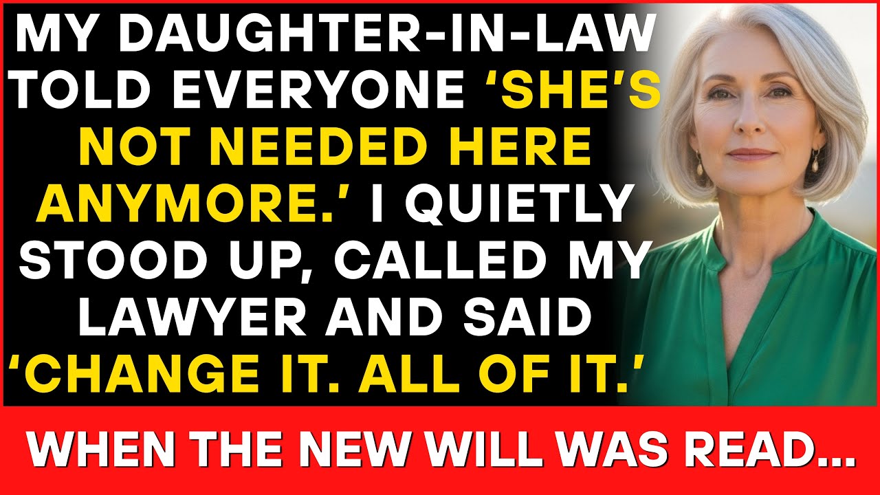 Она сказала мне: «Ты здесь не нужен» — поэтому я изменил свое завещание, и она...