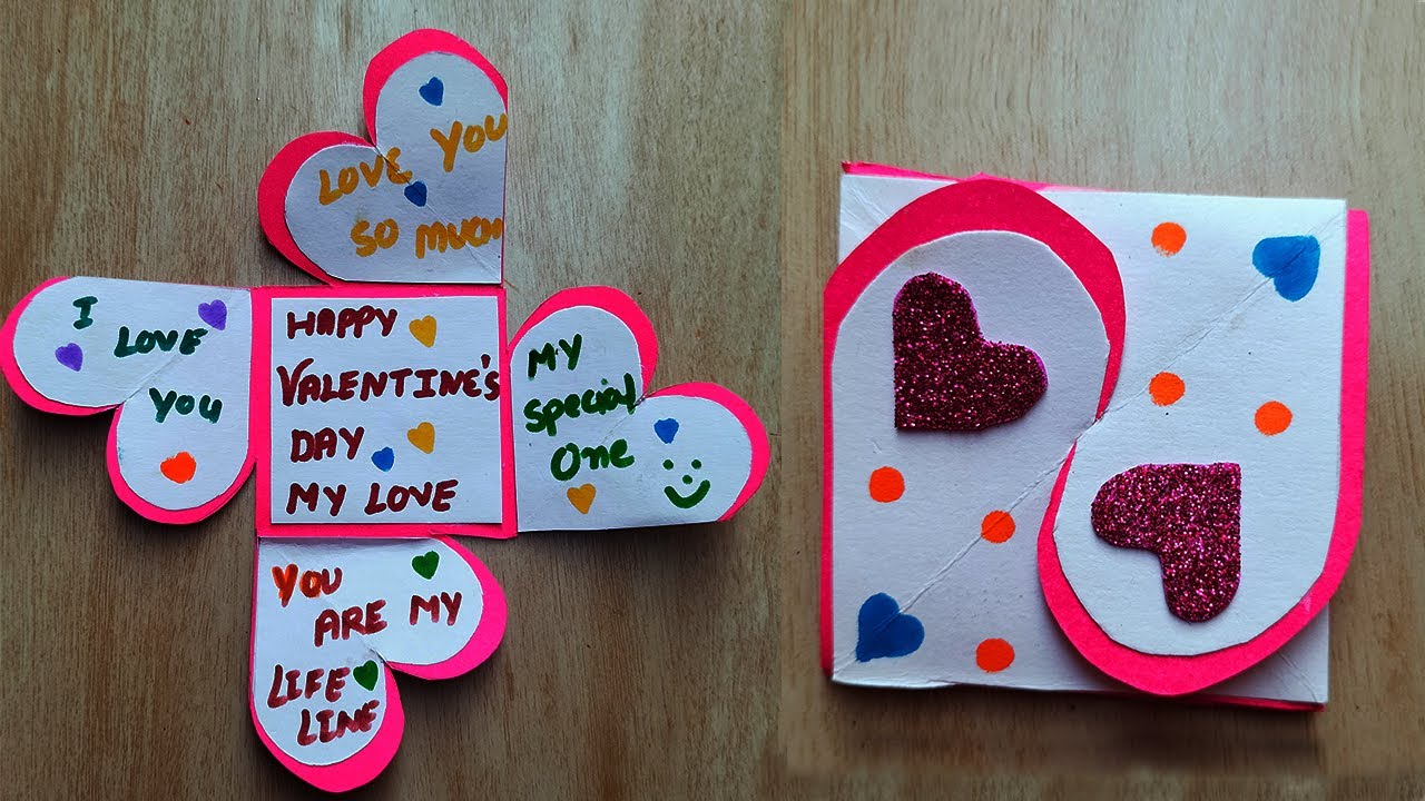 Make Easy Valentine Day Card at Home DIY Paper Crafts