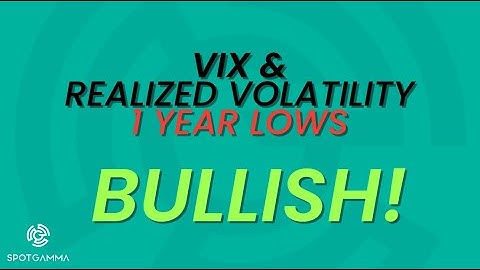 1 Year Lows for Realized Volatility & VIX. That Bullish? | SpotGamma