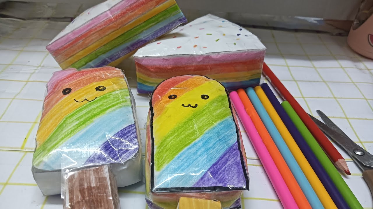 Rainbow colour squishy ASMR+tutorial!