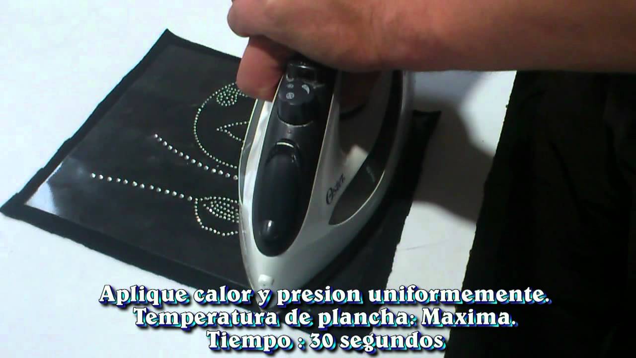 Tutorial: Como planchar transfer de cristal en algodón usando plancha casera.  - YouTube