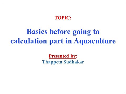 Basics before going to calculation part in aquaculture || ఆక్వాకల్చర్ బేసిక్స్ ||