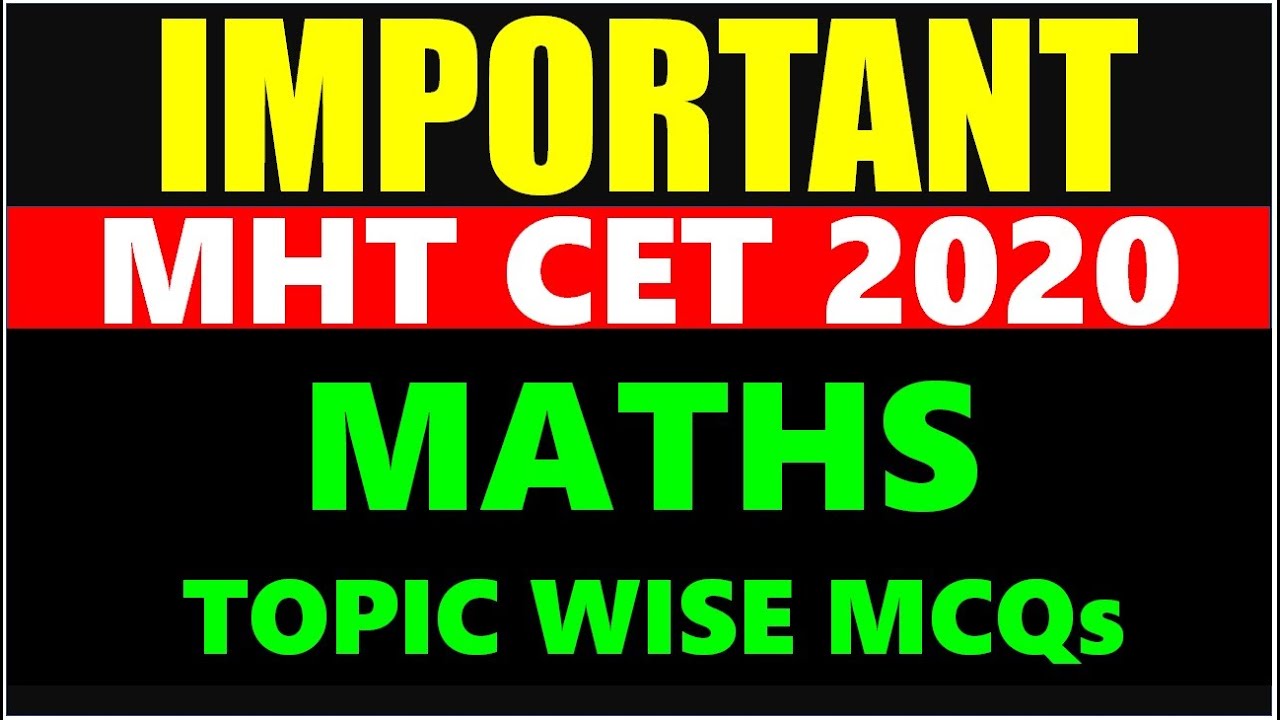 MHT CET 2020 MATHS IMPORTANT QUESTIONS FROM NEW HSC TEXTBOOK