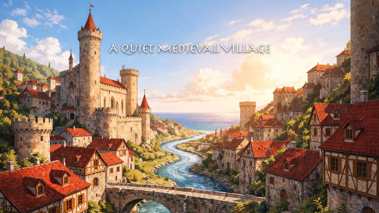 Peaceful Medieval Village Music & Ambience