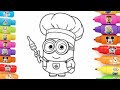Easy Minions Outline Drawing | For Kids and Toddlers