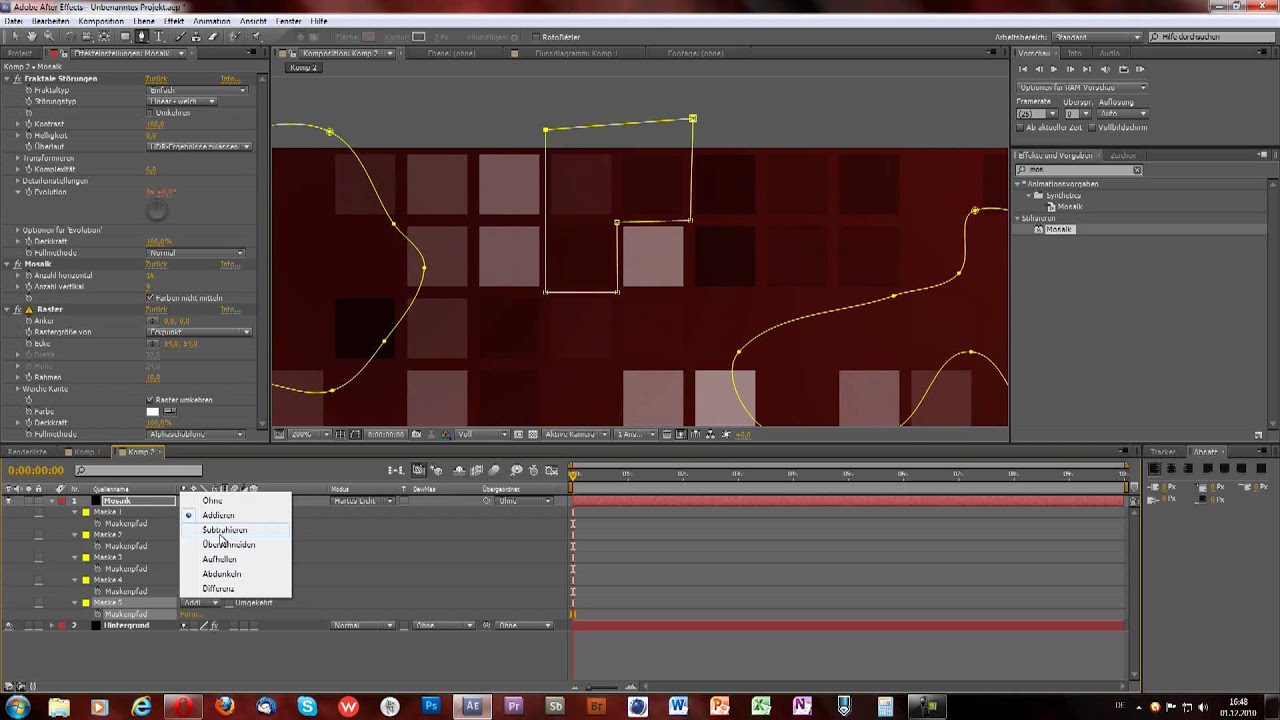 After Effects Animiertes Mosaik Youtube