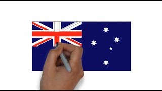 HOW TO DRAW AUSTRALIA FLAG