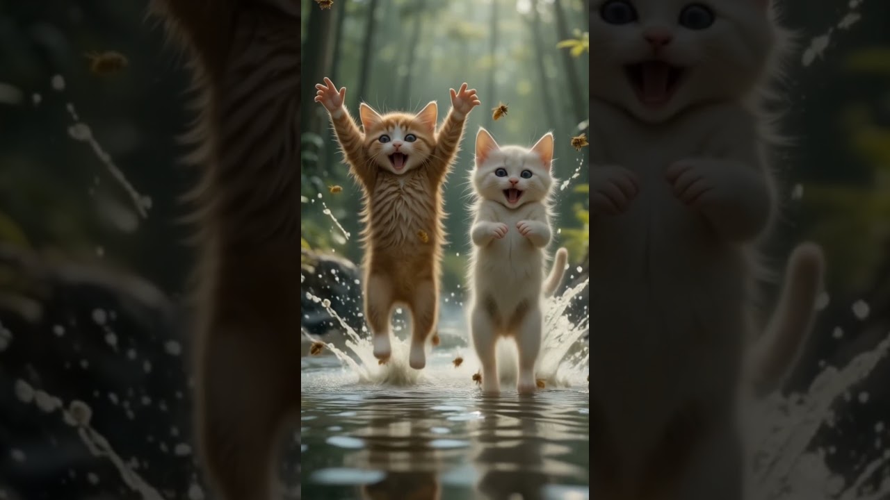 Cat Tries to Steal Honey 