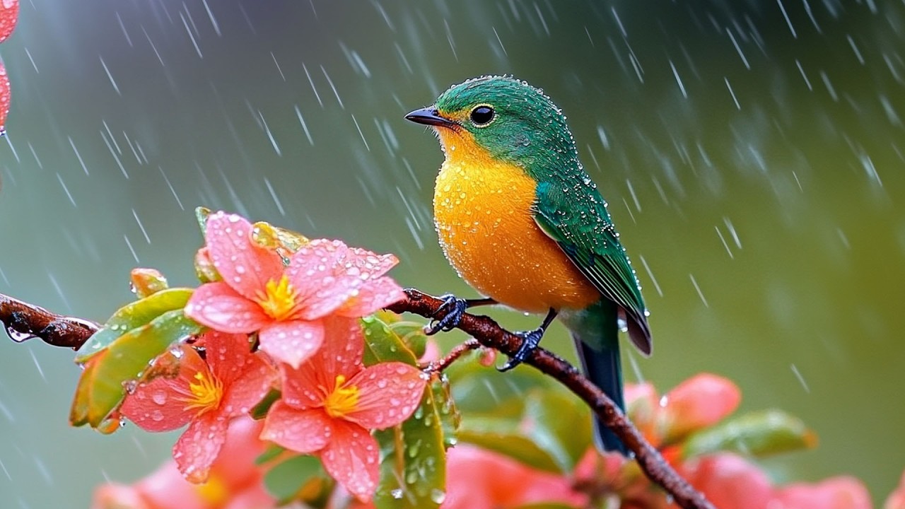 Утреннее пение птиц под дождем 🌧️ Обретите ясность ума за считанные минуты – обретите внутренний ...