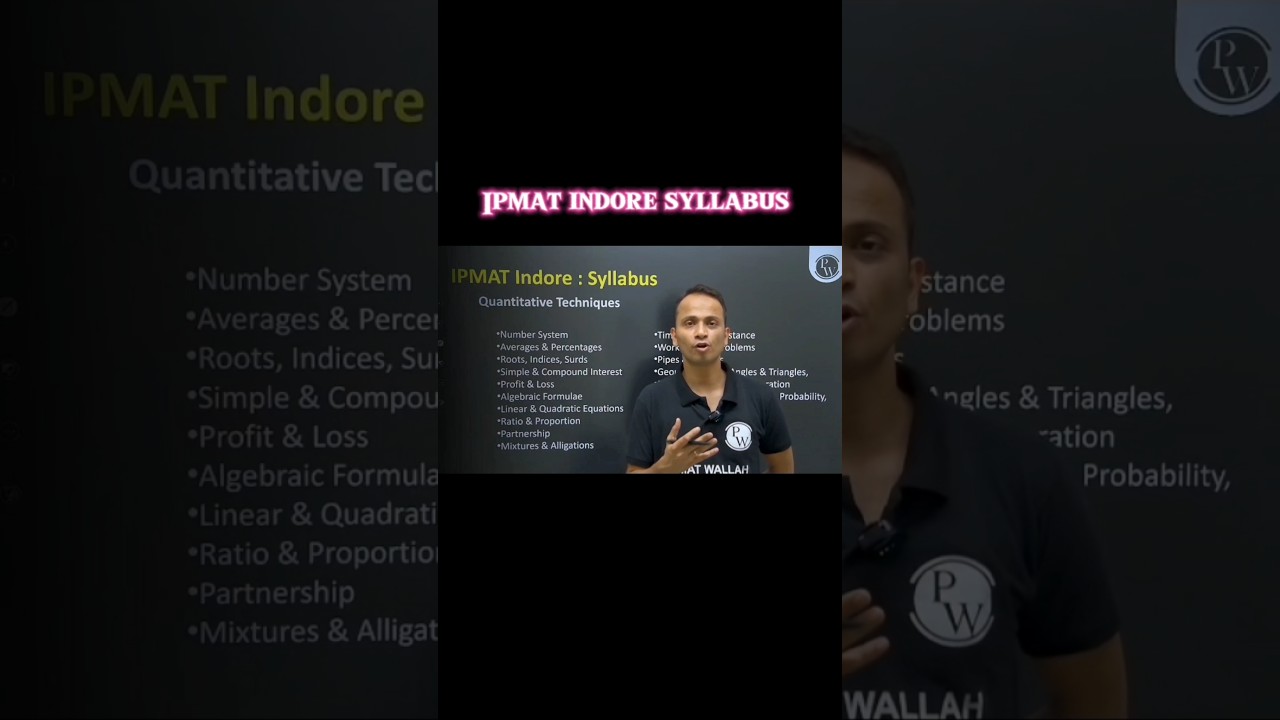 IPMAT INDORE SYLLABUS ‼️ 