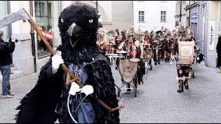 Güdismäntig Luzerner Fasnacht 2023 | Rüssgusler, Noggeler, Schlösslifäger, Spöitzer, Kracher, LHL