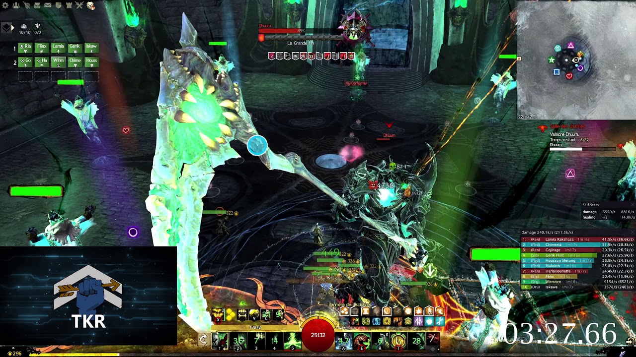 [TKR] Dhuum Scourge kite (GW2 Raiding League) YouTube