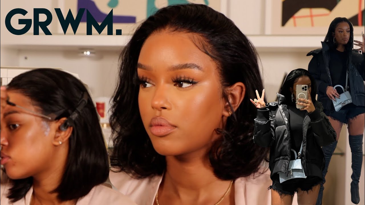 DATE NIGHT GRWM | SKINCARE, MAKEUP, HAIR & OUTFIT.