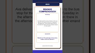 Reading Comprehension Quiz | Based on the passage, how many folders did ava deliver?