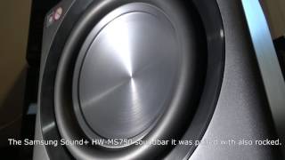 Samsung Sound+ SWA-W700 Wireless Subwoofer and HW-MS750 Soundbar - Bass Test