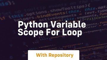 python variable scope for loop