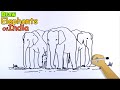 How to draw Indian elephants