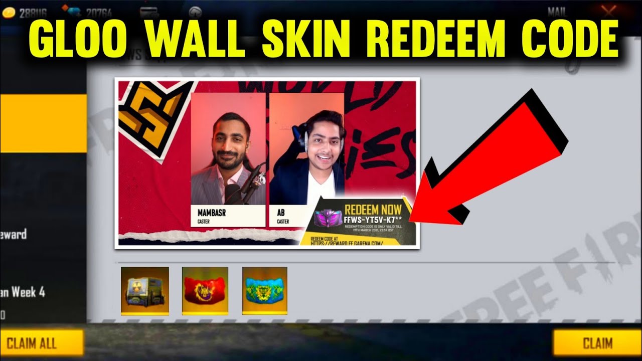 free fire world series redeem code | free fire world series live watching redeem code | 1 million