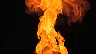 Slow Motion Fire Blaze From the Bottom Footage