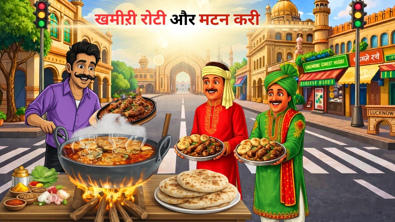 लखनऊ  के फेम सखमीऱी रोटी और मटन करी | hindi kahani | hindi moral stories |