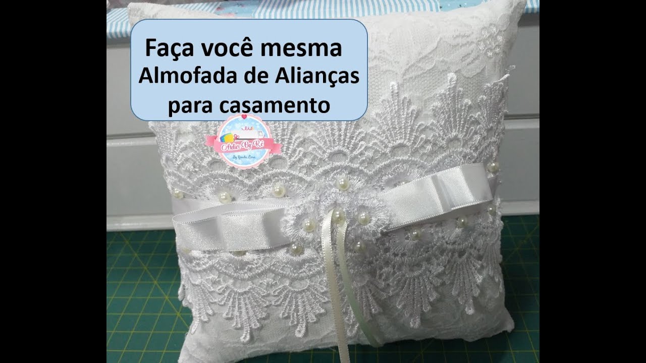 DIY -  Almofada para alianças de casamento