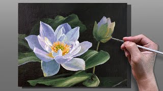 How to Paint Lotus Flower / Correa Art