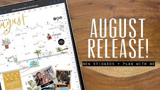 Celebrity August PLAN WITH ME + TIPS for GOODNOTES planning \\ Aug sticker and widget release 🤩 Vintage theme! Wealth