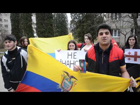 სოლიდარობის ნიშნად გამართული საპროტესტო აქცია ქალაქ ლვოვში -,, წაგაზპრომდი''