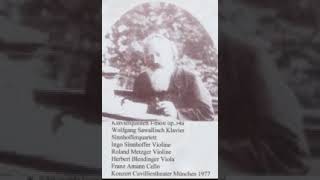 Johannes Brahms Klavierquintett F-Moll München Cuvillies-Theater 1977