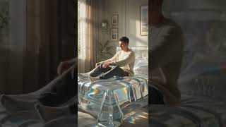 Sleeping on a Pure Silver Bed! 😱✨ | Ultra Realistic AI Animation #shorts#aibed #viral