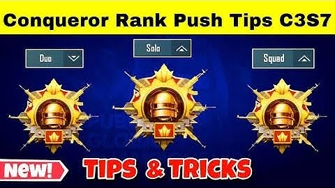 Conqueror Rank Push Gameplay Solo Rank Push Gameplay 💥 | Tips & Tricks | Bgmi