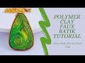 Faux Batik Polymer Clay Veneer Tutorial | Using Alcohol Inks and Texture Mats With Polymer Clay