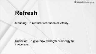 Refresh Meaning