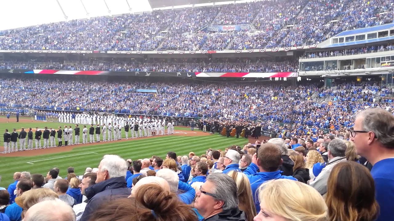 2015 Kansas City Royals KC Opening Day National Anthem YouTube