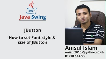 Java Swing Bangla Tutorial 30 : How to set Font style & size of JButton