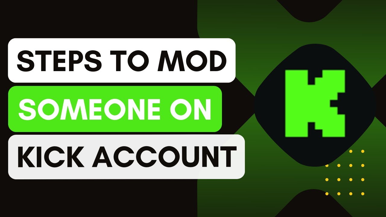 How to mod someone on kick youtube