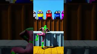 GTA 5 EPIC WATER RAGDOLL JUMPS WITH SPIDERMEN &amp; MINIONS #shorts #funny #gaming