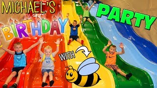 Michael's 4th Birthday at a HUGE Indoor Play Center! Super Bee Friend Fun!! screenshot 5