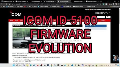 ICOM ID-5100 Firmware Evolution 2014-2022