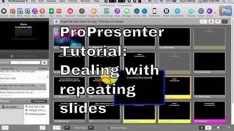 ProPresenter 6 Tutorial  Repeating Slides