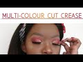 GIVEAWAY!! ||Multi-colour Cut Crease || Beginner Friendly || South African YouTuber ||Kwa-Zulu Natal